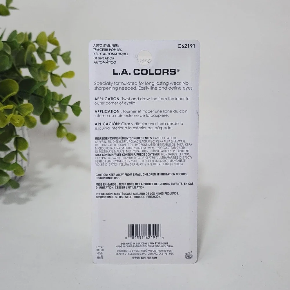 L.A. Colors Auto Eyeliner Navy Blue C62191 Smudge Proof Retractable ~ Brand New